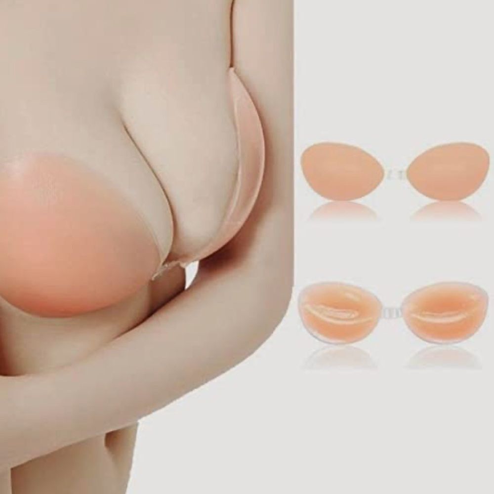 Skin Tone Strapless Self-Adhesive Silicone Bra – A Cup, New
